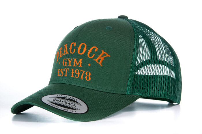 Peacock Gym Mesh EST Cap - Green and Orange