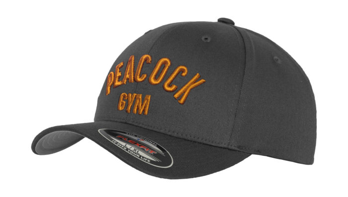 Peacock Gym Cap - Grey and Orange