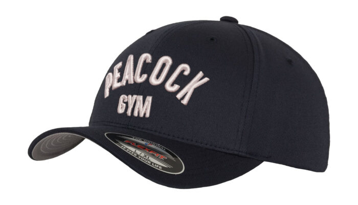 Peacock Gym Cap - Dark Navy and White