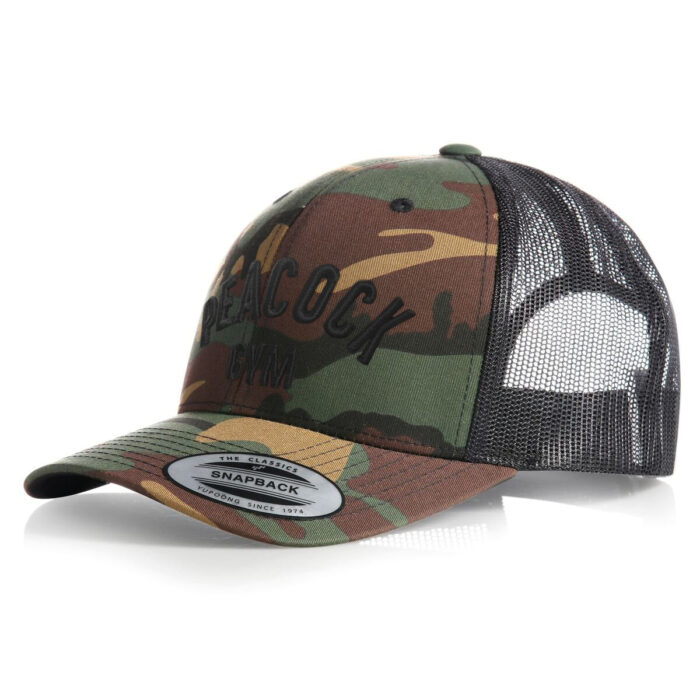Peacock Gym Mesh Cap - Green Camo