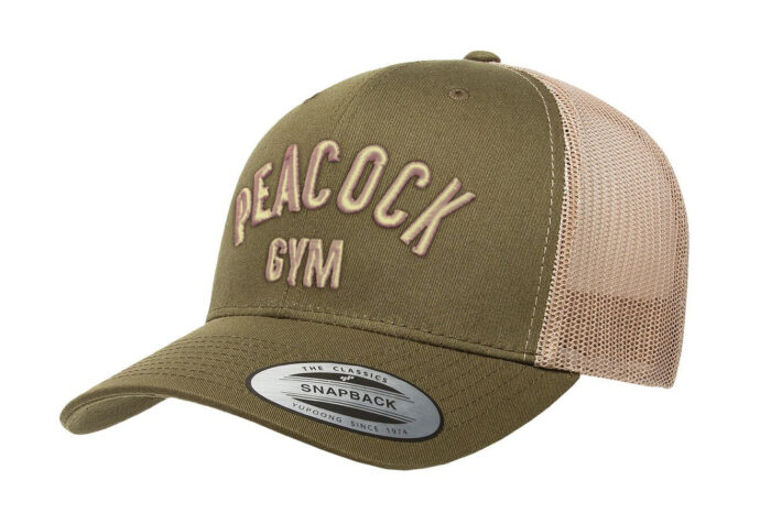 Peacock Gym Mesh Cap - Moss and Khaki
