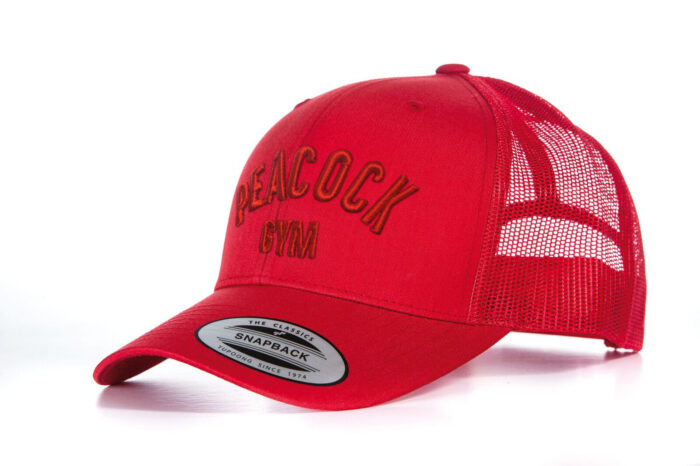 Peacock Gym Mesh Cap - Red