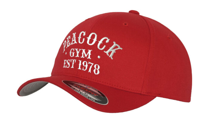Peacock Gym EST Cap - Red and White