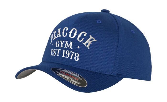 Peacock Gym EST Cap - Royal Blue and White
