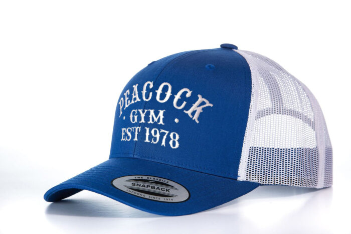 Peacock Gym Mesh EST Cap - Royal Blue and White