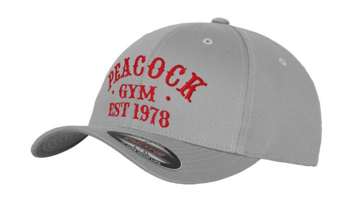 Peacock Gym EST Cap - Silver and Red