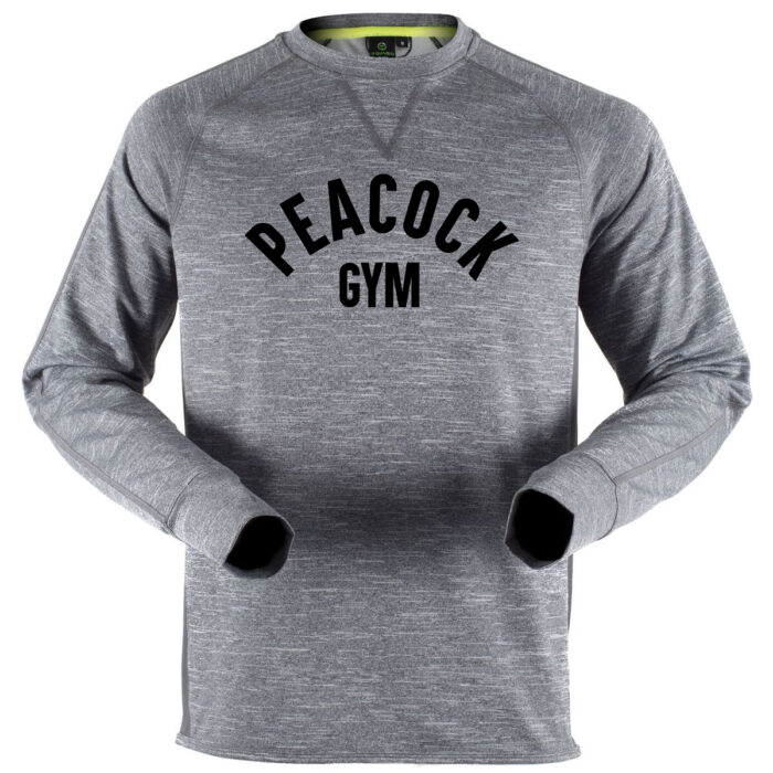 Peacock long sleeve jumper - Grey and Black