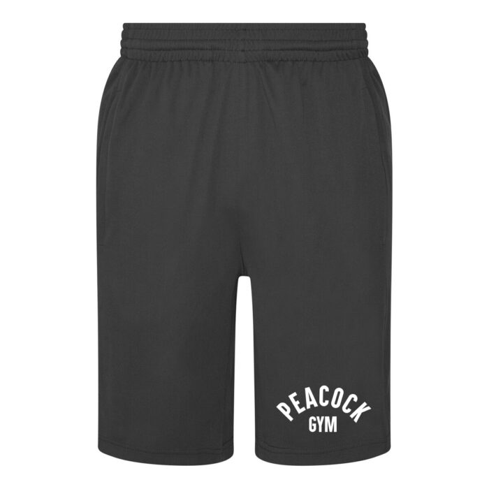 Peacock panel shorts - Charcoal and White