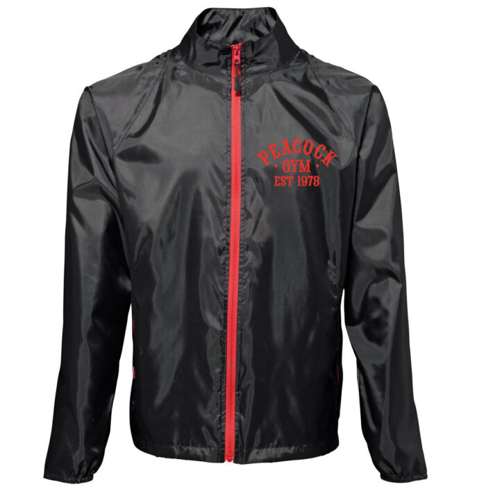 Peacock EST Gymlightweight jacket - Black and Red