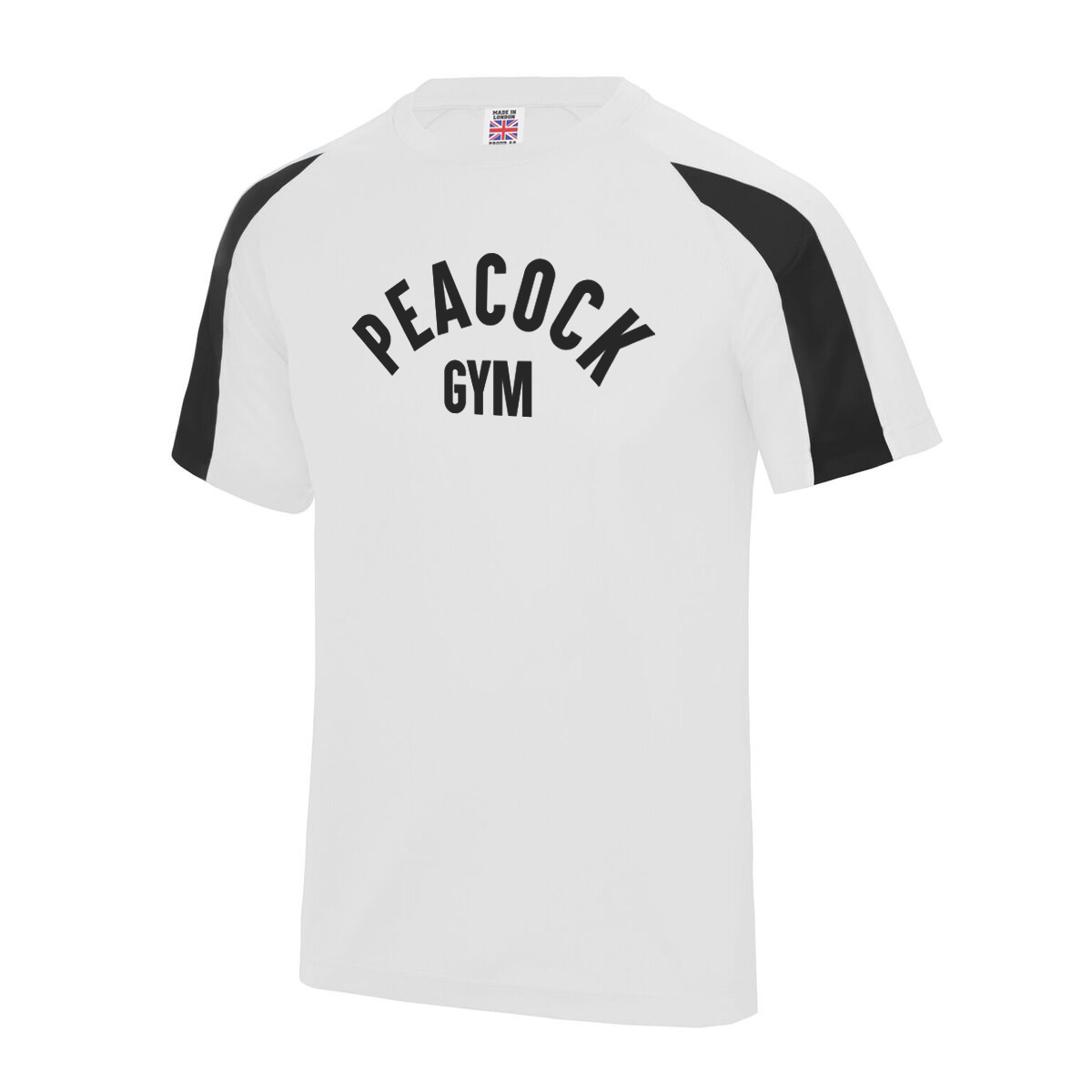 Panelled tech tee - White and Black