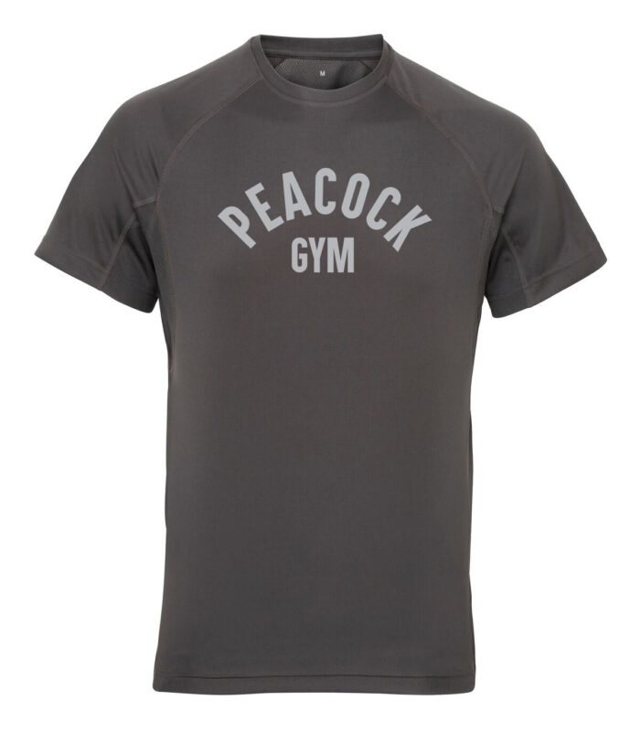 Panelled tech tee - Dark Heather and Grey