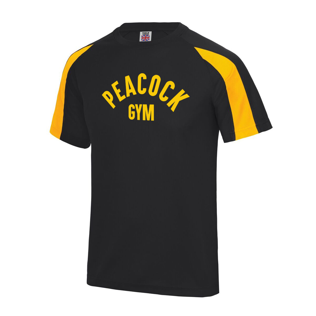 Panelled tech tee - Black and Yellow
