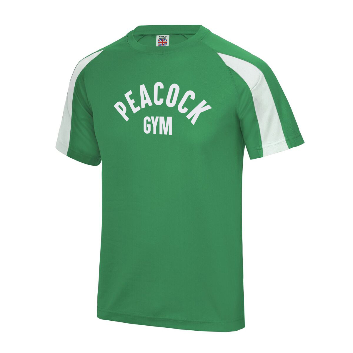 Panelled tech tee - Green and White