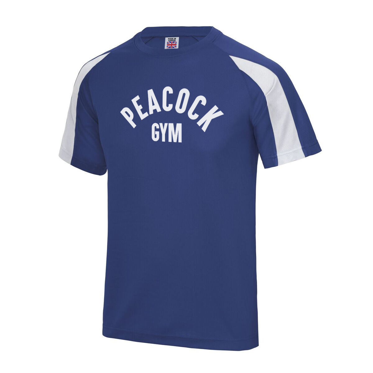 Panelled tech tee - Navy and White