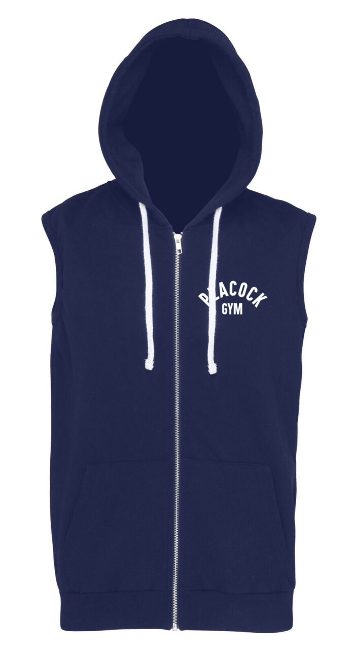 Peacock workout hoody - Navy and White