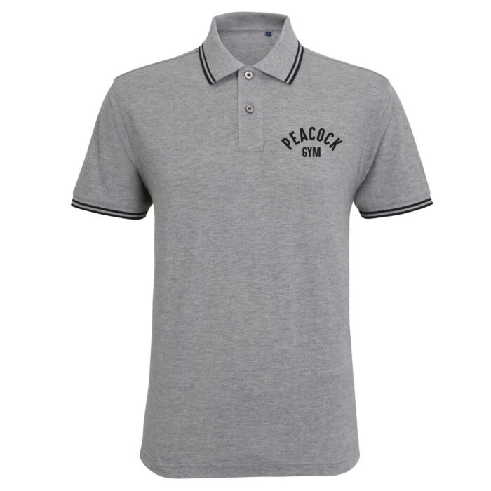 Peacock Gym Polo shirt - Grey and Black