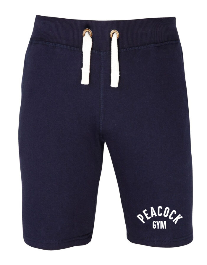Peacock Gym Campus Shorts - Navy and White