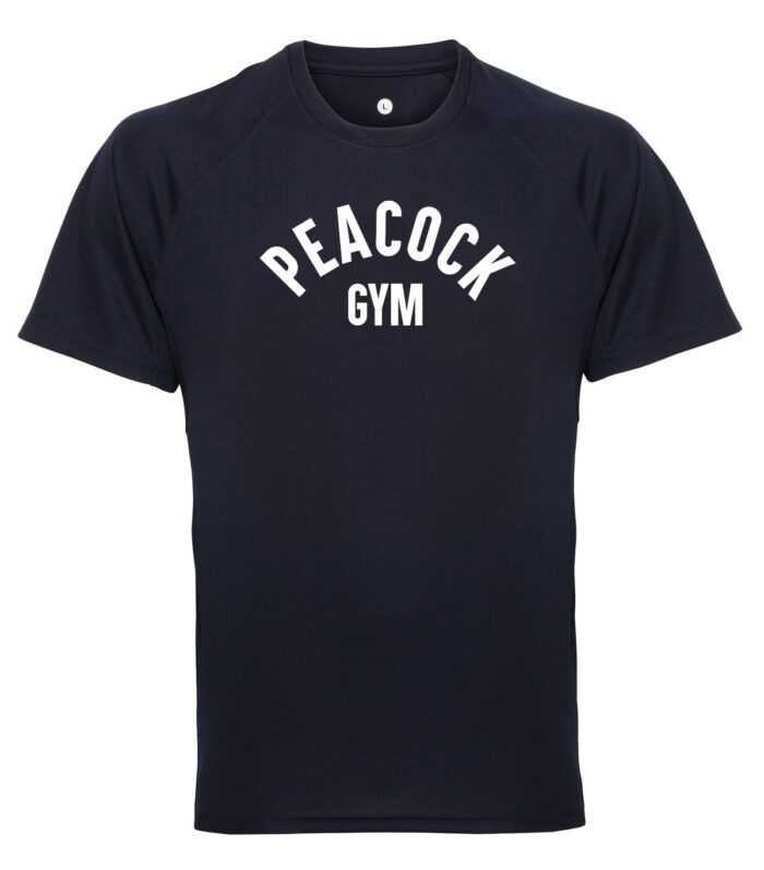 Panelled tech tee - Navy and White