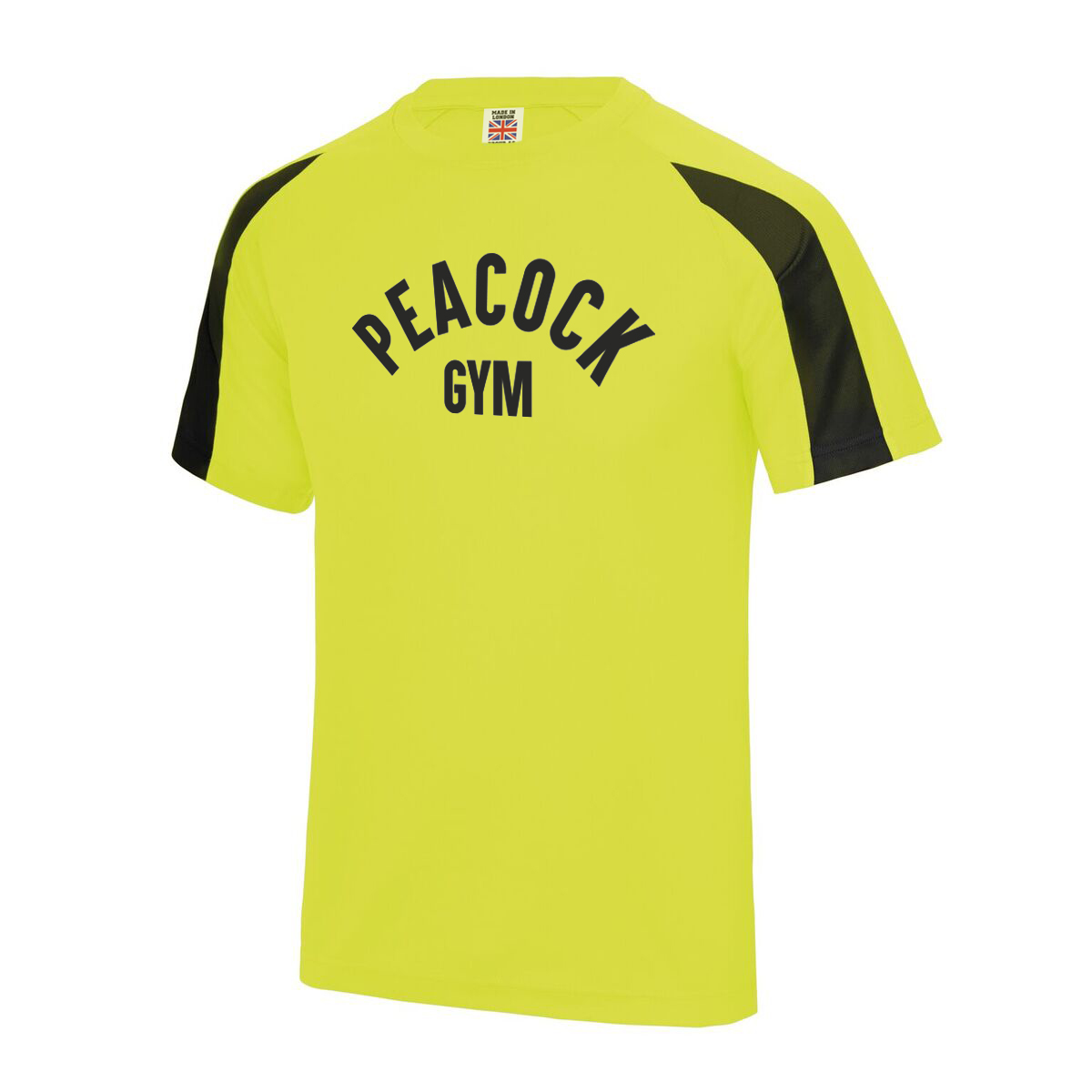 Panelled tech tee - Yellow and Black