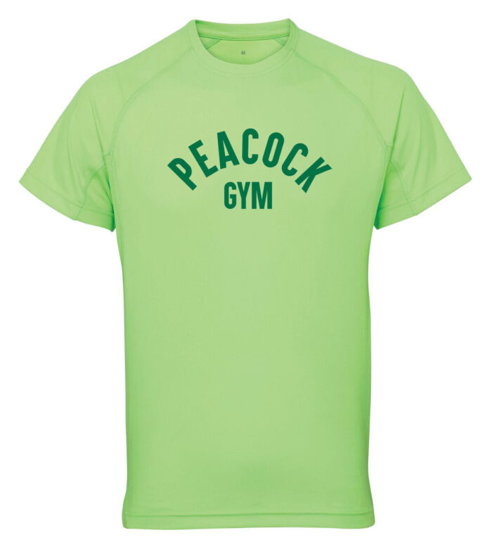 Panelled tech tee - Lime Green and Green
