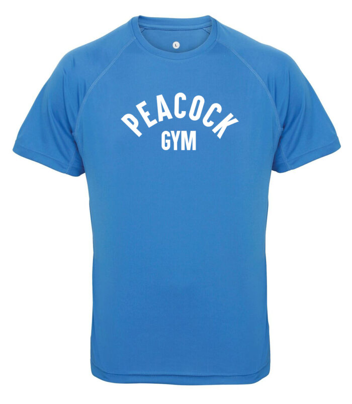 Panelled tech tee - Blue and White