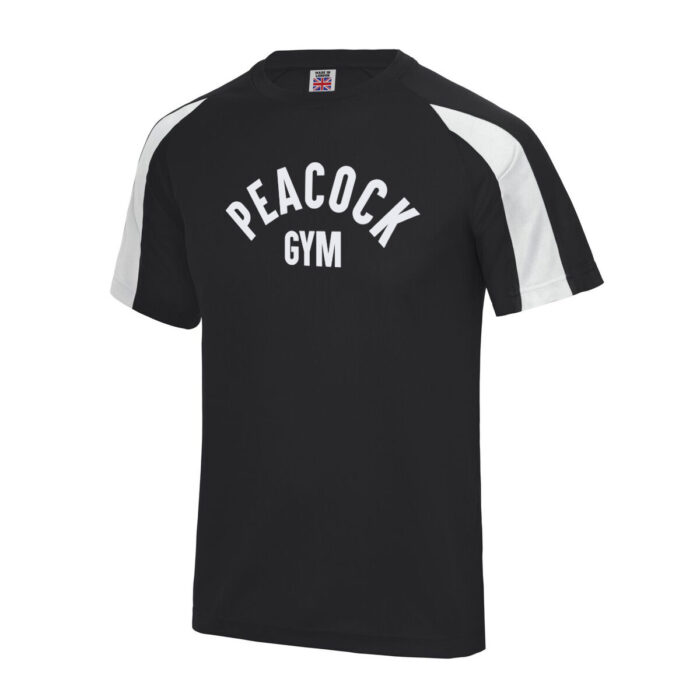 Panelled tech tee - Black and White