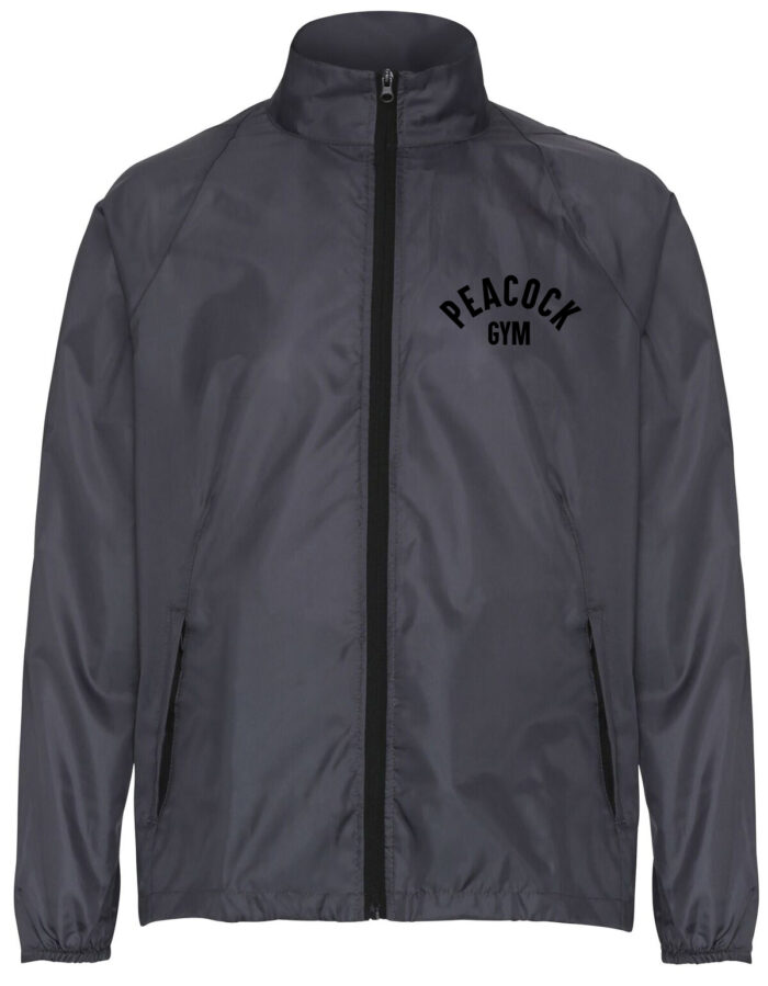 Peacock Gymlightweight jacket - Charcoal and Black